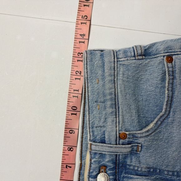 Madewell Jeans Women 25 Blue Perfect Vintage Wide Leg Crop Light Wash Raw Hem - Picture 12 of 15